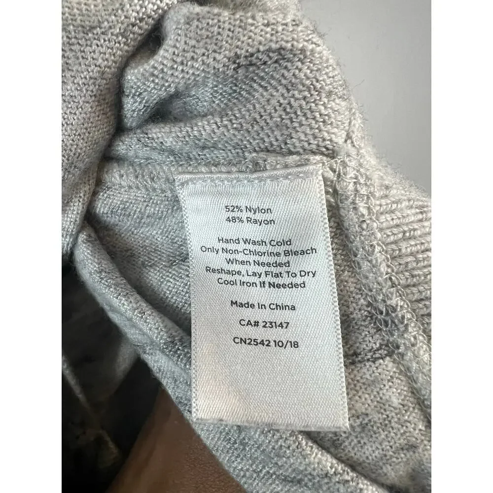 Talbots Womens Poncho Cowl Neck Gray Size M/L - Picture 3 of 4